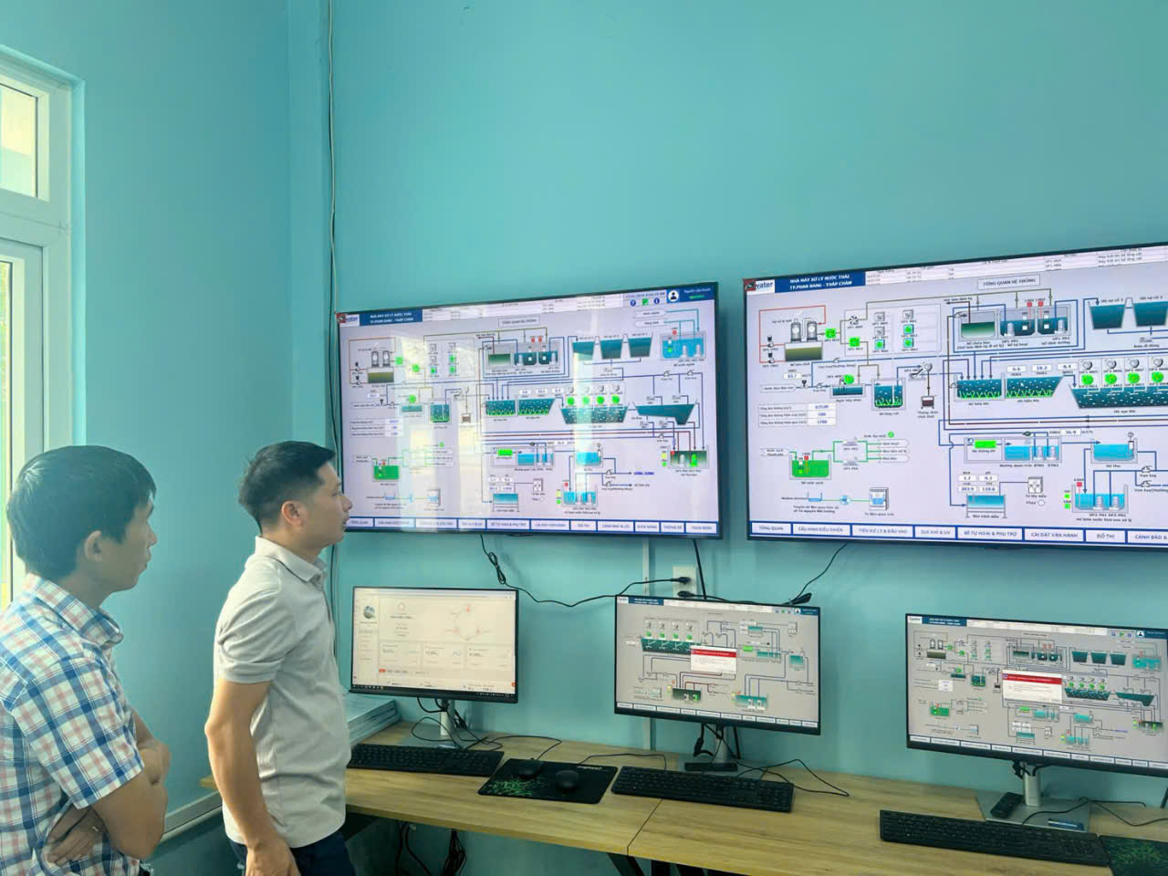 Phòng điều khiển trung tâm SCADA Nhà máy XLNT Phan Rang – Tháp Chàm