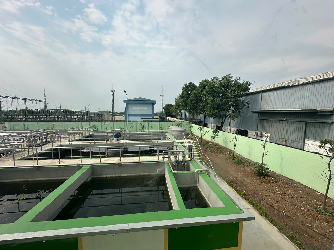 Tổng thể cụm bể xử lý sinh học